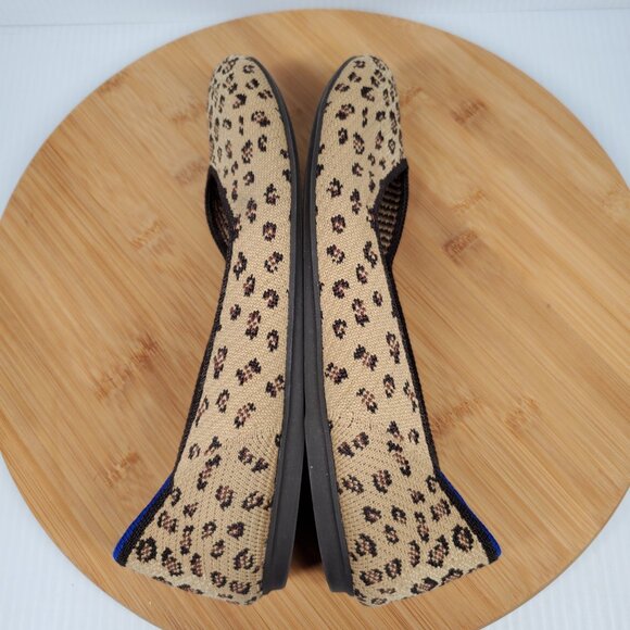 Rothy's Cheetah Classic Retired Flat Round Top Capsule Travel Wmn Sz 6.5 - Picture 4 of 7